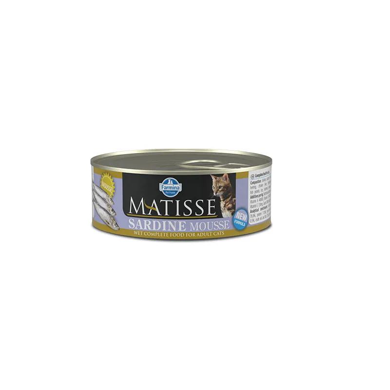 Вологий корм Farmina Matisse Cat Mousse Sardine для дорослих котів, з сардиною, 85 г