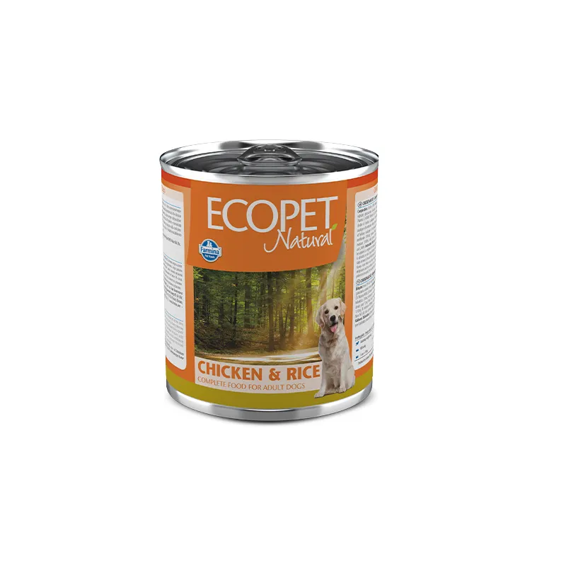 Вологий корм Farmina Ecopet Natural Dog Chicken&Rice для собак, з куркою, 300 г