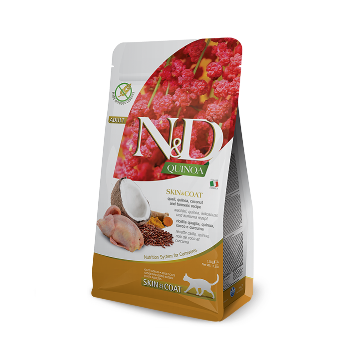 Farmina N&D Quinoa Skin&Coat для котів Перепілка 1.5кг - ZooOpt