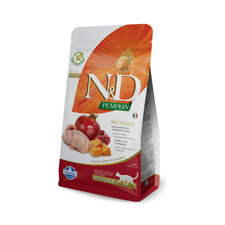 Farmina N&D Pumpkin Neutered Перепілка/Гарбуз 300г для котів купити