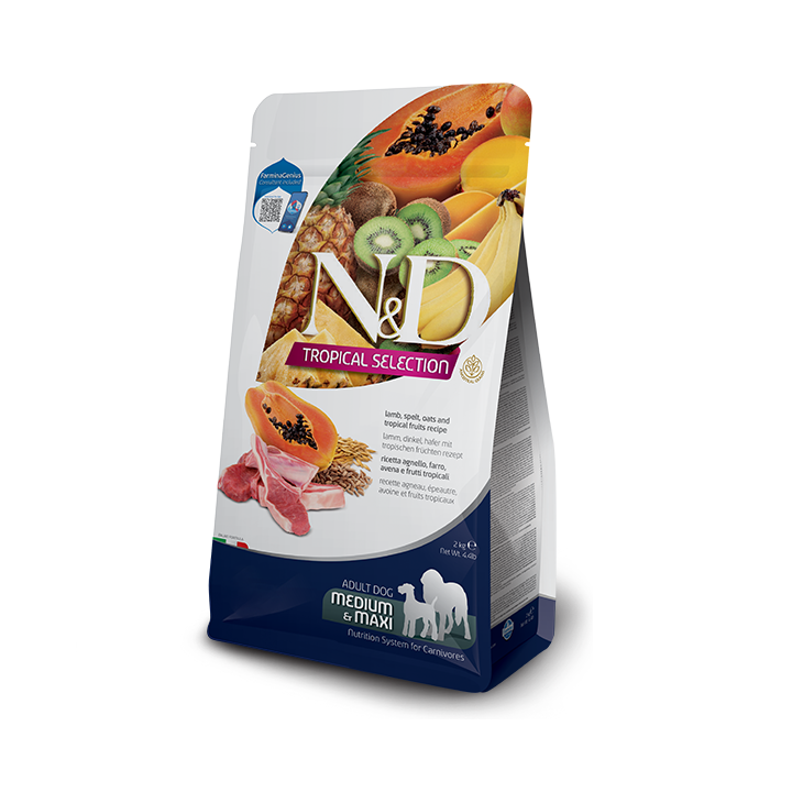Farmina N&D Tropical для собак Ягня та фрукти 2 кг | zooopt.net