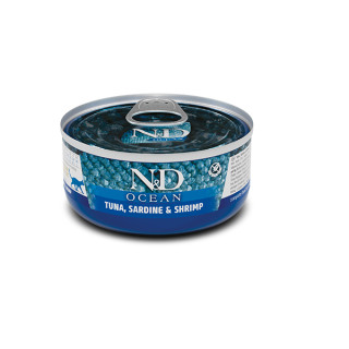 Farmina N&D Ocean Тунець, Сардина, Креветка консерви 70г - ZooOpt