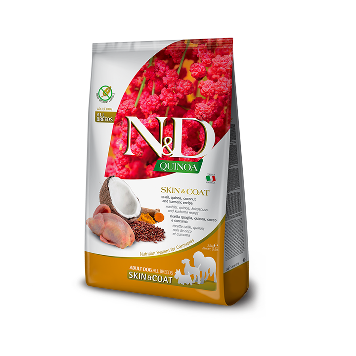 Farmina N&D Quinoa Skin&Coat для собак з перепелом 2,5 кг