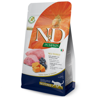 Farmina N&D Pumpkin Cat Neutered 300г корм з ягням | zooopt
