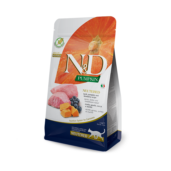 Farmina N&D Pumpkin Cat Neutered 300г корм з ягням | zooopt