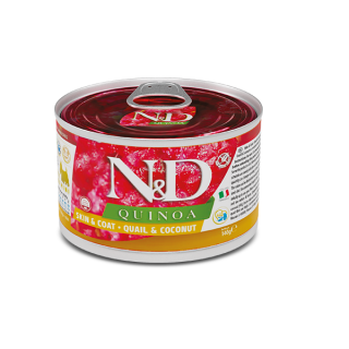 Farmina N&D Quinoa Skin&Coat для собак Перепілка 140г | ZooOpt