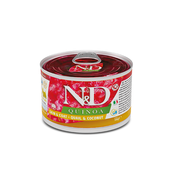 Farmina N&D Quinoa Skin&Coat для собак Перепілка 140г | ZooOpt