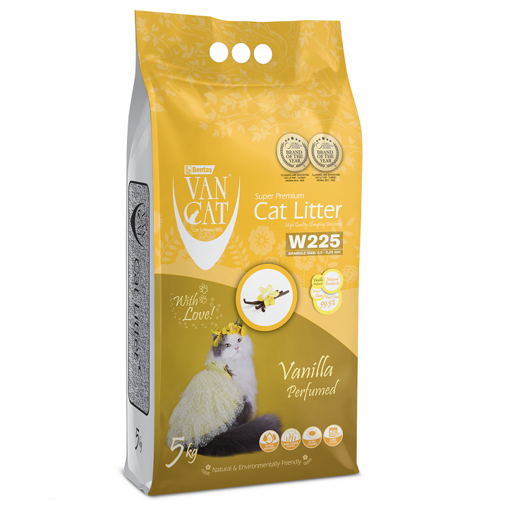 Бентонітовий наповнювач VanCat Vanilla для туалету, 5 кг