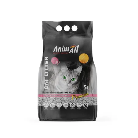 Бентонітовий наповнювач AnimAll Premium Baby Powder для котів, 5 л