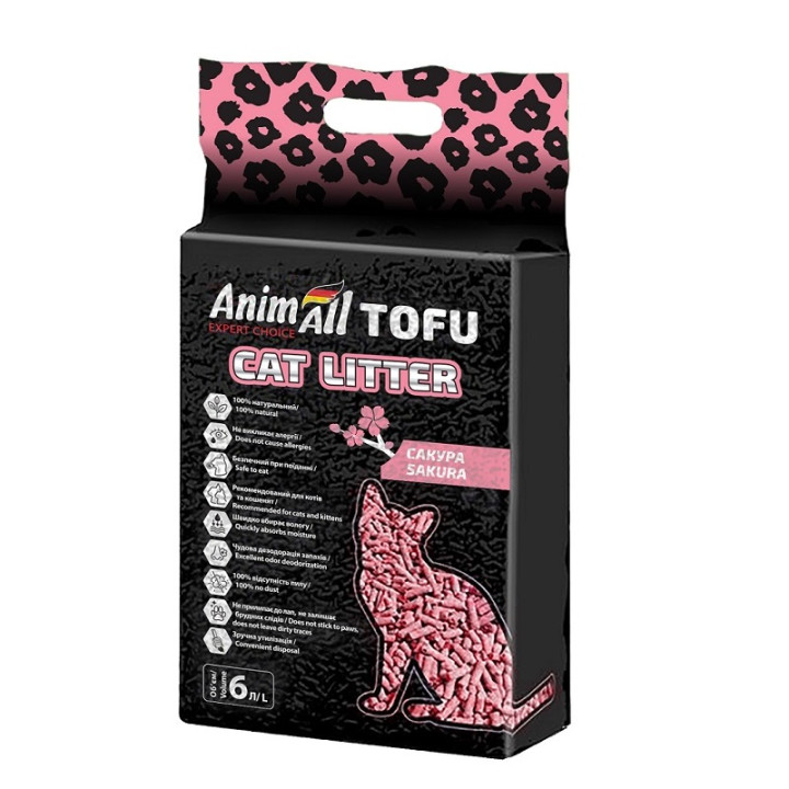 Соєвий наповнювач AnimAll Tofu Сакура 6л - купити недорого | ZooOpt