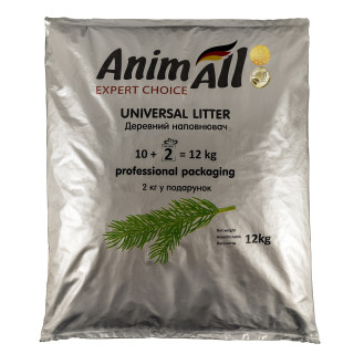 Деревний наповнювач AnimAll 12 кг (10+2) - купити за низькою ціною