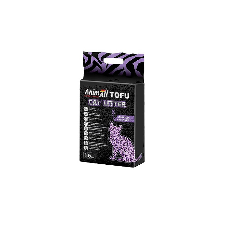 Соєвий наповнювач AnimAll Tofu Лаванда 6 л (2,6 кг) - купити