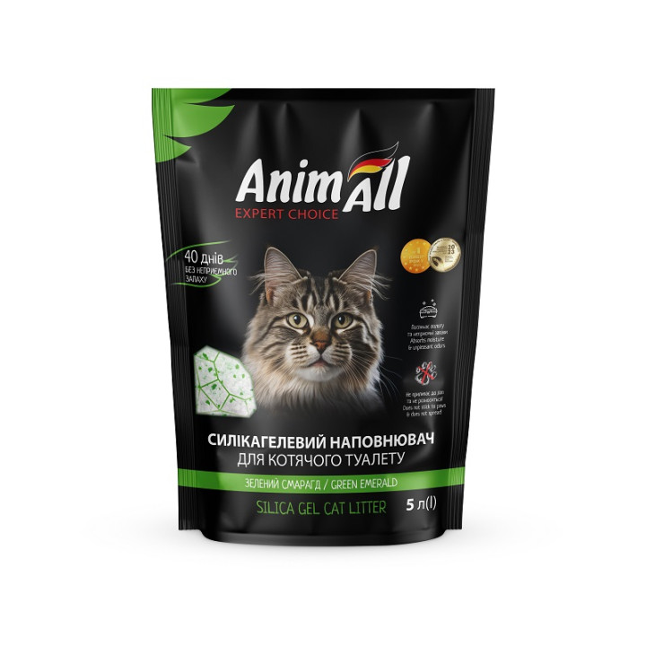 Силікагелевий наповнювач AnimAll Кристали смарагду 5л | ZooOpt