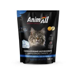 Силікагелевий наповнювач AnimAll Кристали аквамарину для котів, 3.8 л (1.6 кг)