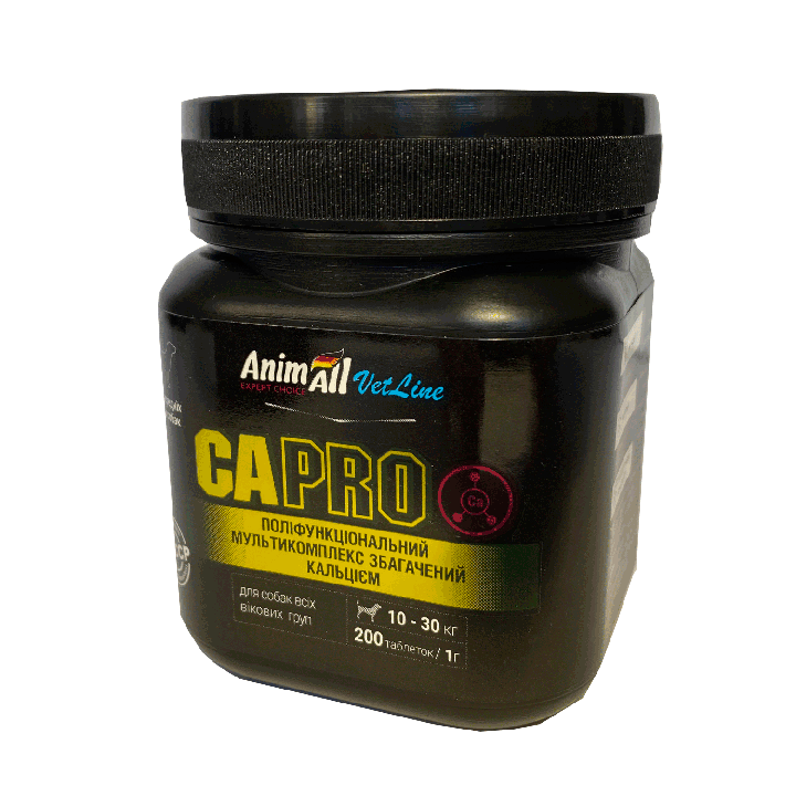 Вітаміни AnimAll Ca PRO для середніх собак 200 таб - купити
