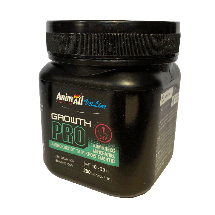 Вітаміни AnimAll Growth PRO для середніх собак 200 табл