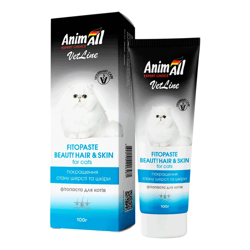 Фітопаста AnimAll VetLine Beauty Hair&Skin для покращення якості шерсті об'ємом 100 г