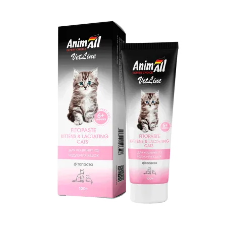 Фитопаста AnimAll VetLine Kittens&ampLactating Cats для котят и кормящих кошек, 100 г