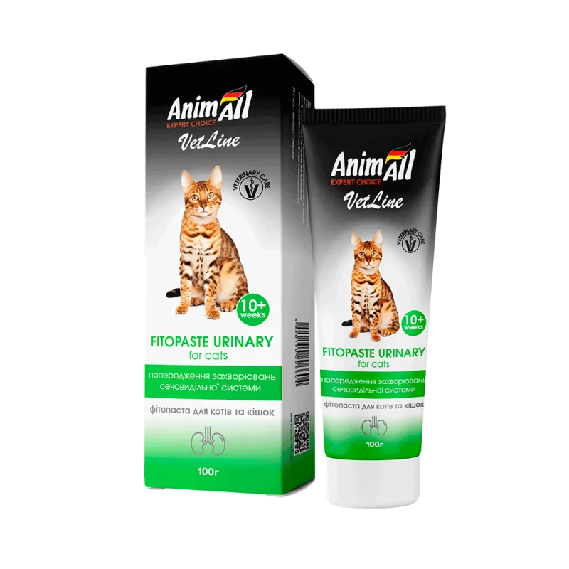 AnimAll VetLine Фітопаста Урінарі для котів, 100 г