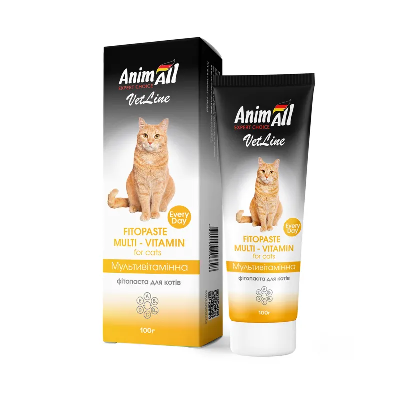 Фітопаста AnimAll VetLine Мультивітамін для котів, 100 г