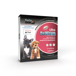 Таблетки від глистів для собак AnimAll DeWorm Ultra до 5 кг | ZooOpt