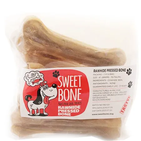 Ласощі Sweet Bone Кость натуральна пресована 7 шт / упак, 525 г