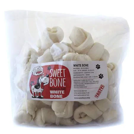 Ласощі Sweet Bone Кость біла дута Дента 8 шт / упак, 450 г