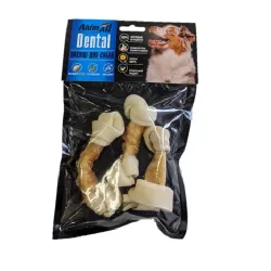 Ласощі AnimAll Dental баварська вузлова з м'ясом курки, 10-12 см, 3 шт для собак