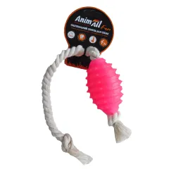 Іграшка AnimAll Fun граната з канатом 8 см | Купити для собаки ZooOpt
