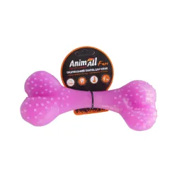 Іграшка AnimAll Fun Кістка, Кораловий, 25 см