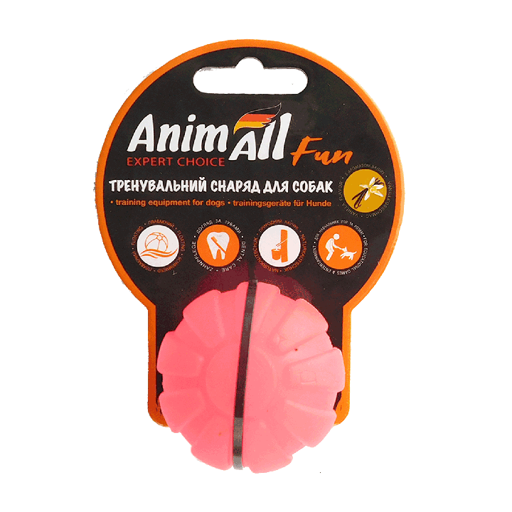 Тренувальний м'яч для собак AnimAll Fun 5 см кораловий - купити