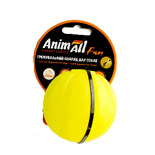 Тренувальний м'яч для собак AnimAll Fun 7 см жовтий | Купити ZooOpt