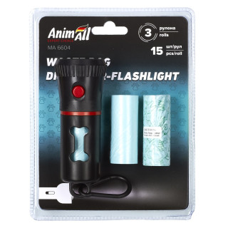Диспенсер-ліхтарик AnimAll з пакетами червоний | Купити недорого