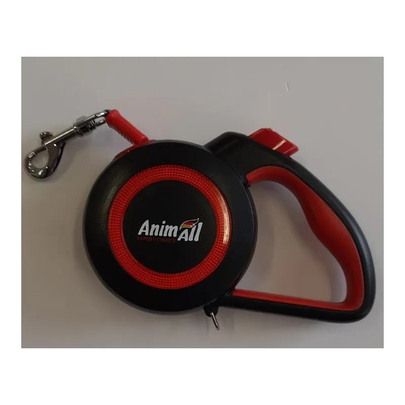 Рулетка AnimAll Reflector 5м до 25кг червона | Купити повідець
