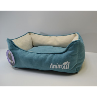 Лежанка AnimAll Nena Velours S (45x35) бежево-бірюзова | Купити