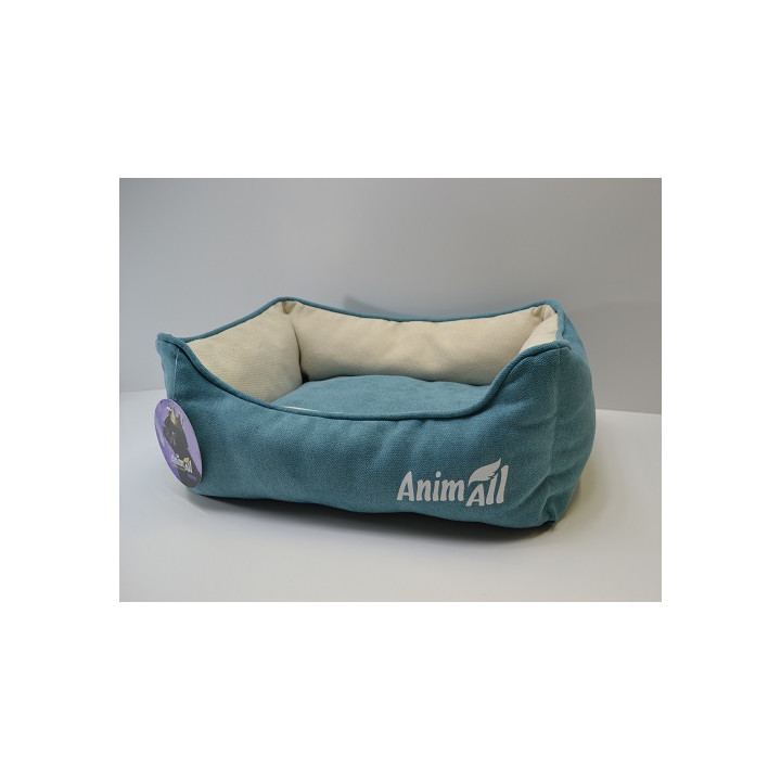 Лежанка AnimAll Nena Velours S (45x35) бежево-бірюзова | Купити