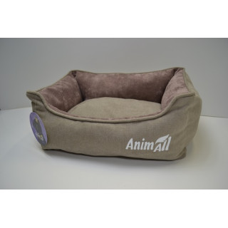 Велюрова лежанка AnimAll Nena S бежева (45х35) | Купити ZooOpt