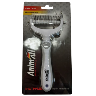 Ковтуноріз AnimAll Groom сірий для котів і собак | ZooOpt