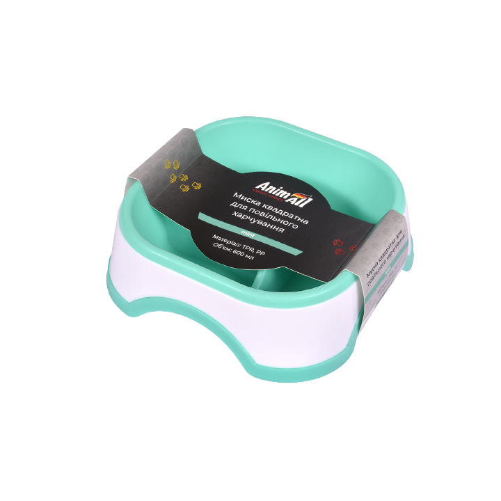 Миска для повільного годування AnimAll 600 мл м'ятна - купити
