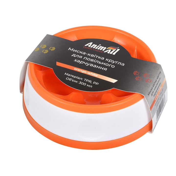 Миска-квітка для повільного годування AnimAll 300 мл | ZooOpt
