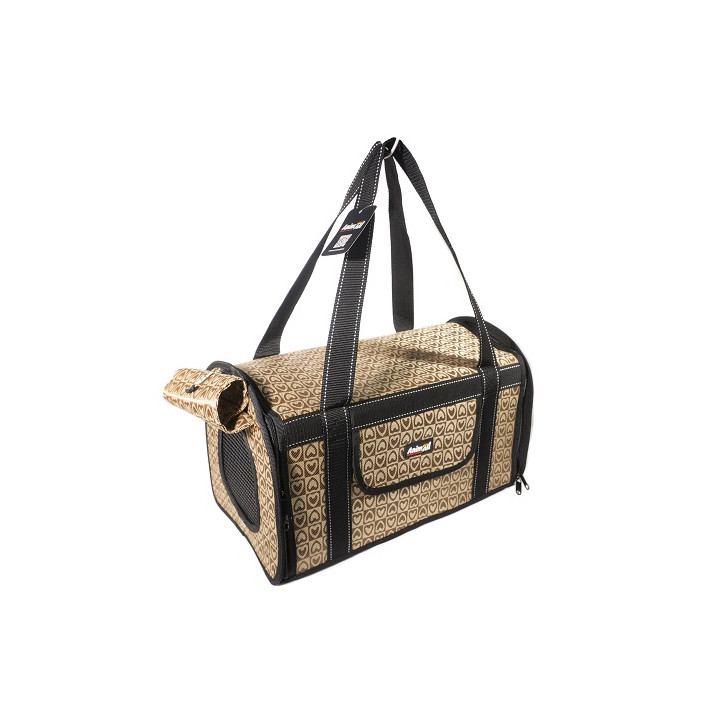 Жорстка сумка-переноска AnimAll 43х25х29 см Шоколад | ZooOpt