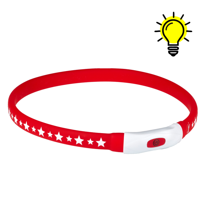 LED нашийник AnimAll для собак M 55 см, червоний | Купити