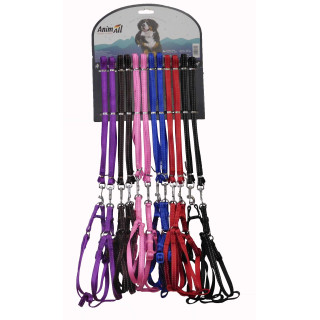 Набір повідець+шлея AnimAll (12 шт) 15мм х 120см | ZooOpt