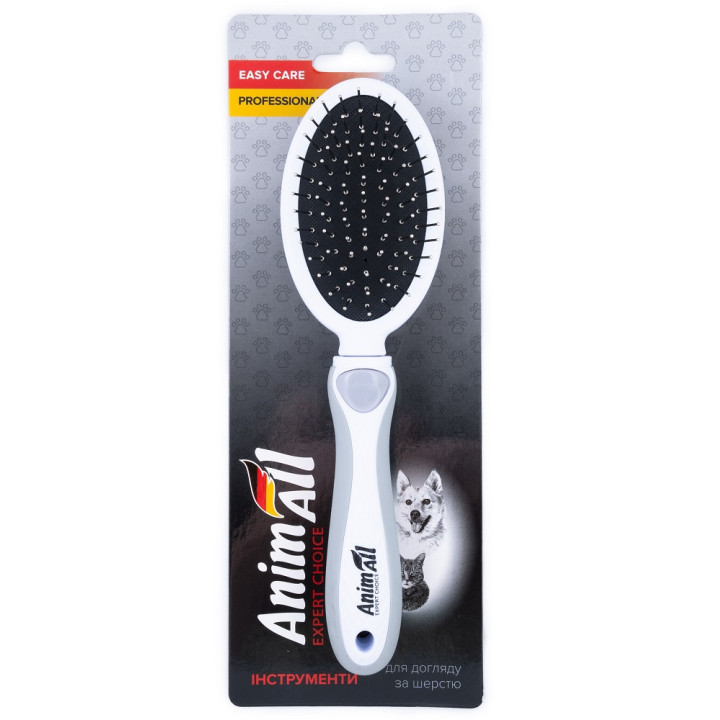 Гребінець-щітка 2 в 1 AnimAll Groom сіра - Купити | ZooOpt