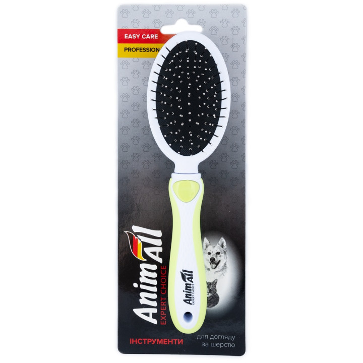 Гребінець-щітка 2 в 1 AnimAll Groom зелена | Купити ZooOpt