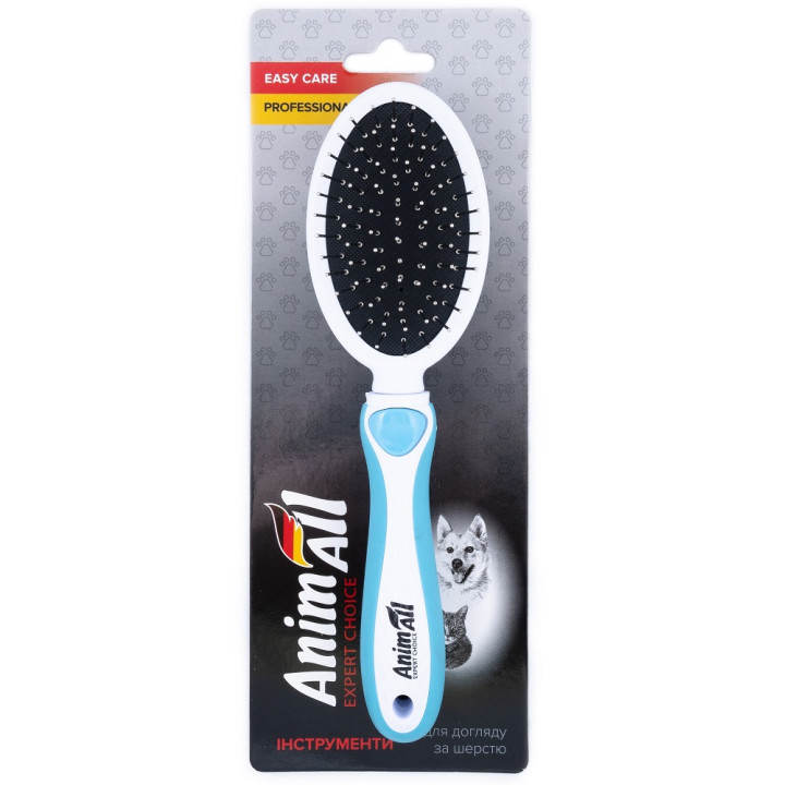 Гребінець-щітка 2 в 1 AnimAll Groom блакитна - купити для грумінгу