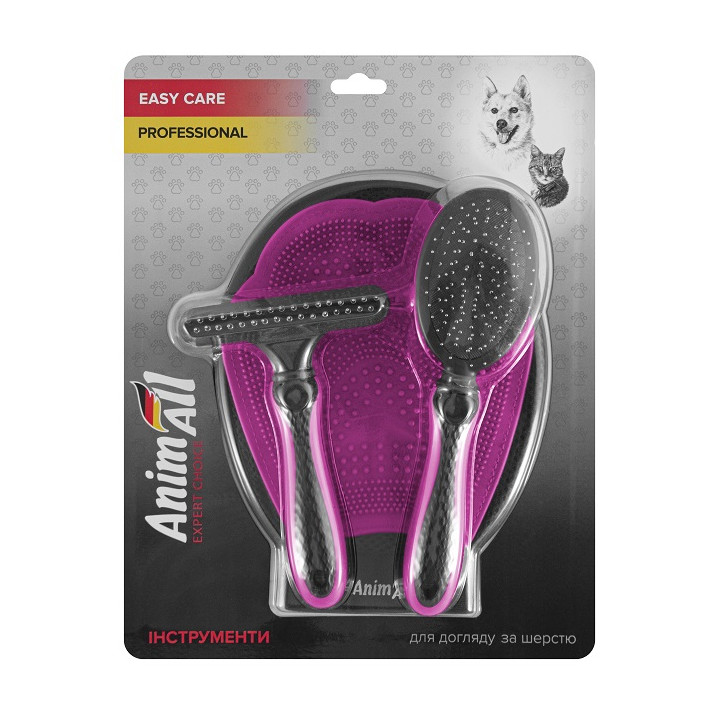 Набор для груминга 3 в 1 AnimAll, розовый