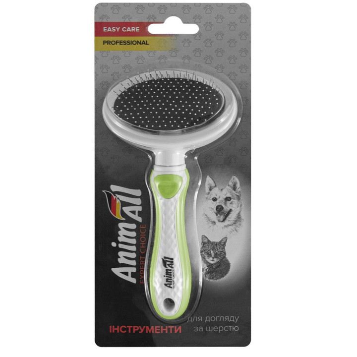 Пуходерка AnimAll Groom для тварин (М, зелена) - купити в ZooOpt