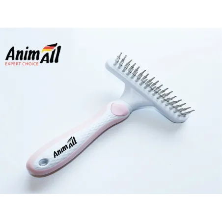 Гребінець-граблі AnimAll Groom для тварин, Рожева