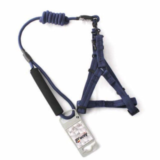 Комплект шлея з повідцем AnimAll S темно-синій | Купити ZooOpt